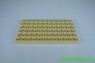 LEGO® DUPLO® deska 6x12 - béžová POŠKOZENÁ PRASKLÁ 2x
