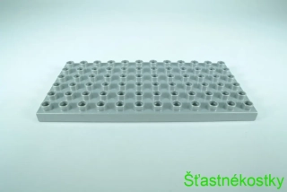 LEGO® DUPLO® deska 6x12 - perleťová světle šedá