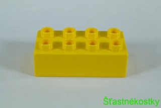 LEGO® DUPLO® kostka/cihla 2x4 - žlutá