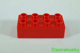LEGO® DUPLO® kostka/cihla 2x4 - červená