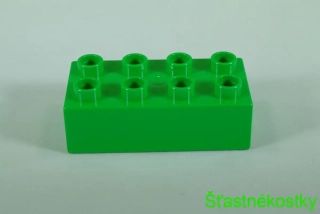 LEGO® DUPLO® kostka/cihla 2x4 - jasně zelená