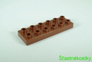 LEGO® DUPLO® kostka/deska 2x6 tenká - hnědá
