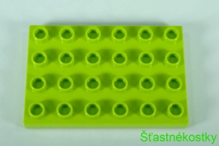 LEGO® DUPLO® deska 4x6, limetka