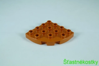 LEGO® DUPLO® deska 4x4 kulatý roh, tmavě oranžová