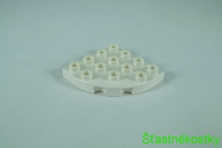 LEGO® DUPLO® deska 4x4 kulatý roh, bílá