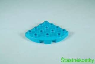 LEGO® DUPLO® deska 4x4 kulatý roh, střední azur