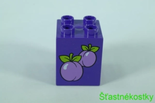 LEGO® DUPLO® cihla 2x2x2 se vzorem švestek