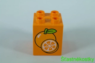 LEGO® DUPLO® cihla 2x2x2 se vzorem pomeranče