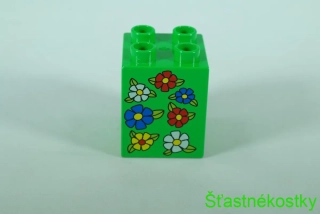 LEGO® DUPLO® cihla 2x2x2 se vzorem květin