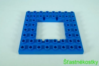 LEGO® DUPLO® deska 8x8 s otvorem pro padací dveře - modrá 