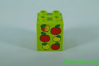 LEGO® DUPLO® cihla 2x2x2 se vzorem 6 jablek