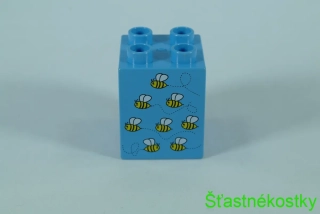 LEGO® DUPLO® cihla 2x2x2 se vzorem 8 včel
