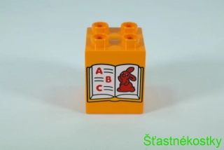 LEGO® DUPLO® cihla 2x2x2 se vzorem knihy