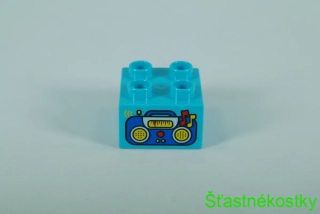 LEGO® DUPLO® cihla 2x2 se vzorem rádia